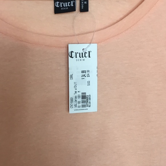 NEW CRUEL GIRL PEACH SHIRT SIZE MEDIUM - Picture 3 of 6